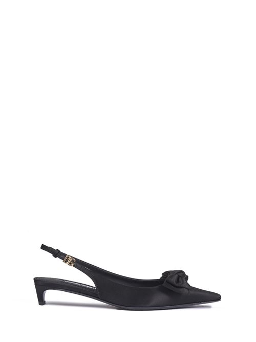 Slingback in raso con fiocco DOLCE & GABBANA | CG0843A3I648B956